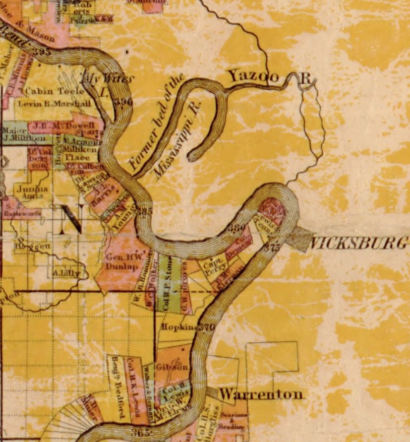 Stonington Plantation, 1853 Tourett Map of Louisiana Plantations